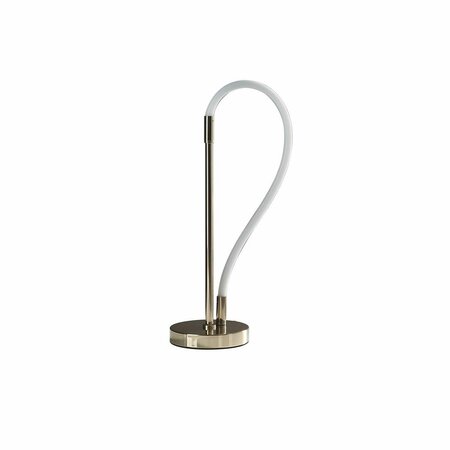 HOMEROOTS 21 in. Modern LED Elastic Tube Desk Lamp, Rose Gold 468809